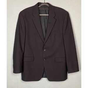 Lauren Ralph Lauren Mens Wool Blazer Jacket 44L Black 2 Button Suit Coat VINTAGE
